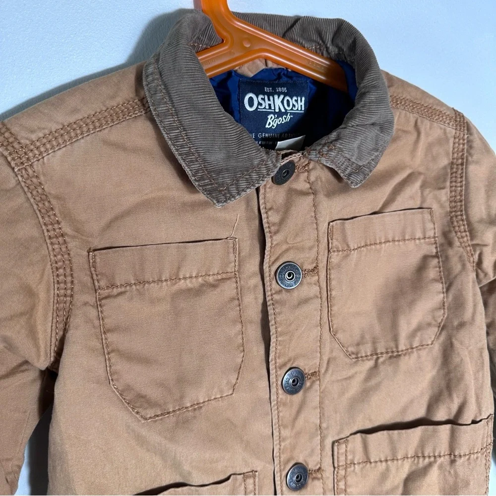 OshKosh B'gosh Tan Brown Button-Front Barn Jacket